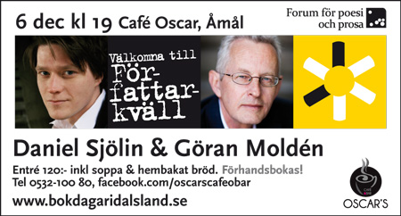 Författarkväll med Daniel Sjölin och Göran Moldén